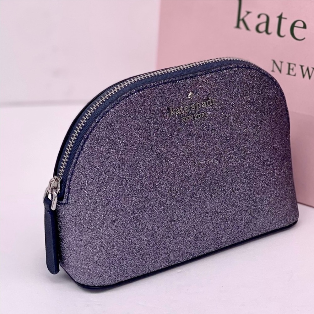 Kate Spade Sparkling Purple Cosmetic Case - Picture 4 of 6